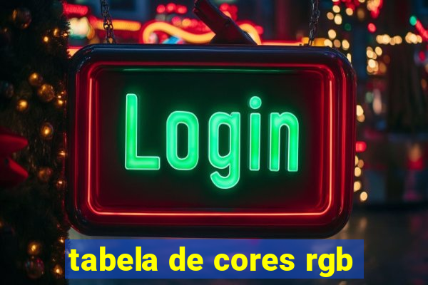 tabela de cores rgb